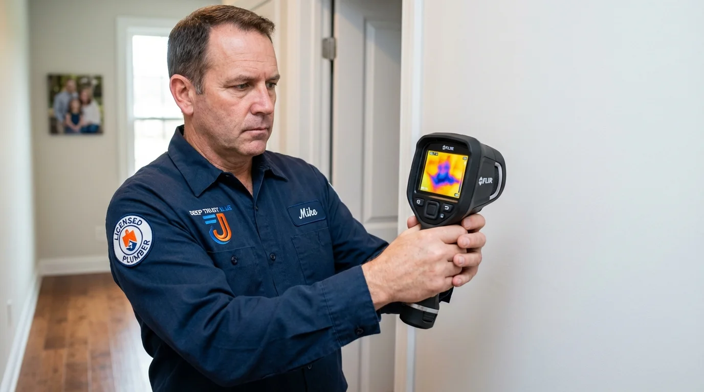 Thermal imaging leak detection by Johns Plumbing LLC in Bacliff